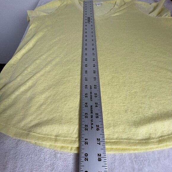 Athleta Womens Breezy Scoop V-Neck Tee Short Sleeve T-Shirt Size 2X Yellow New - Picture 8 of 8